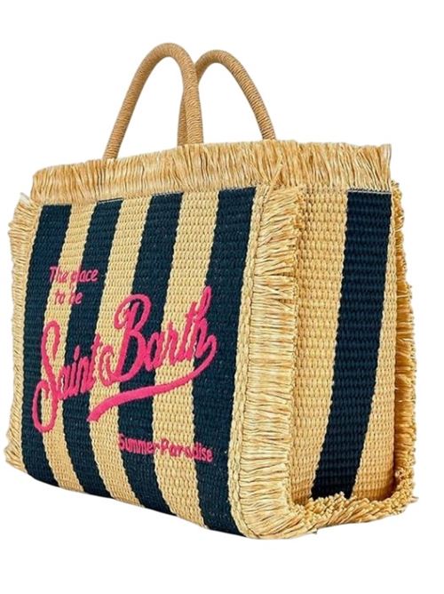 colette straw n stripes pop v 61 emb MC2 SAINT BARTH | COL-TEX0001-01467.01467H